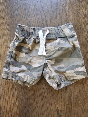 Carter's Camo Drawstring Shorts Olive Green Size Infant Boys 6 Months
